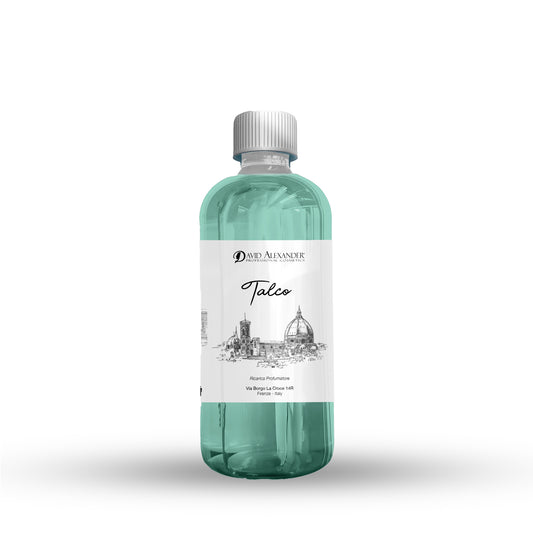 David Alexander Professional Cosmetics  Rezervă Odorizant de Cameră Talc 500 ml – Parfum Curat și Rafinat