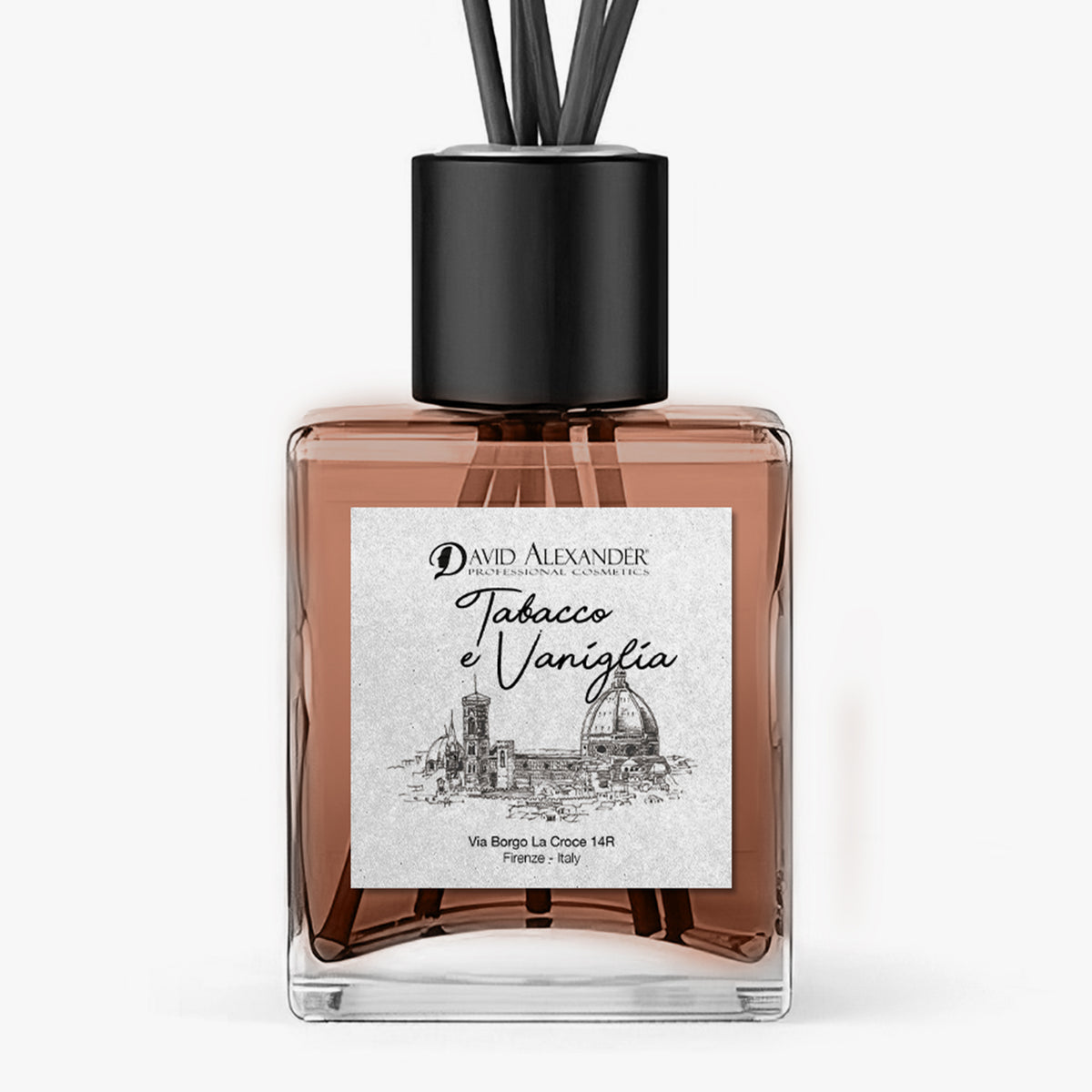David Alexander Professional Cosmetics Odorizant de Cameră cu Bețișoare Tabac și Vanilie – Cald, Învăluitor, Elegant
