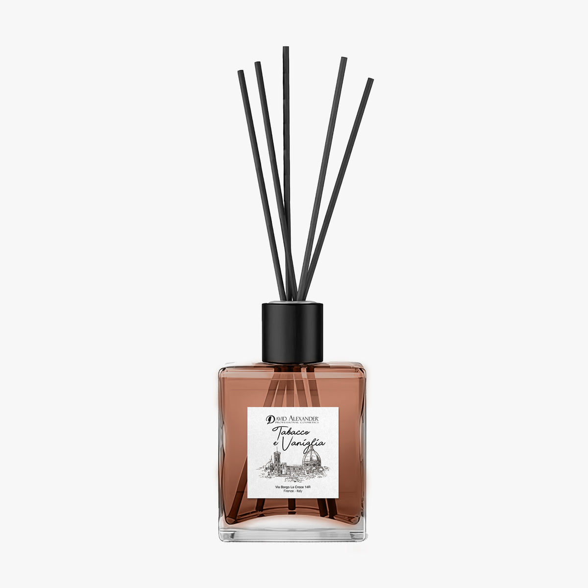 David Alexander Professional Cosmetics Odorizant de Cameră cu Bețișoare Tabac și Vanilie – Cald, Învăluitor, Elegant