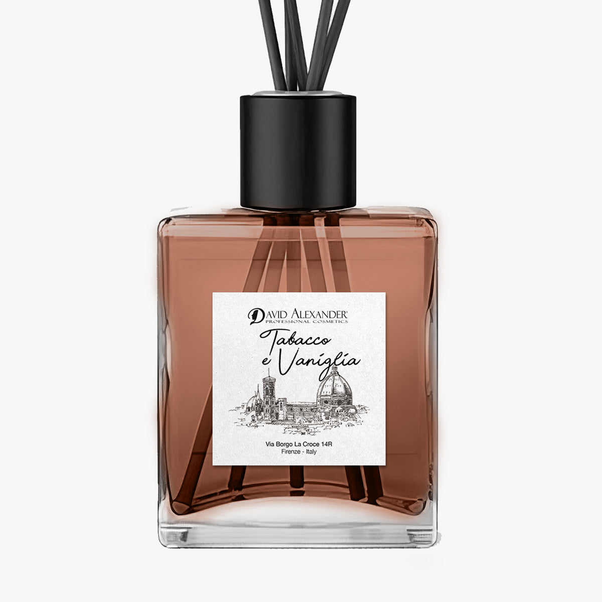David Alexander Professional Cosmetics Odorizant de Cameră cu Bețișoare Tabac și Vanilie – Cald, Învăluitor, Elegant