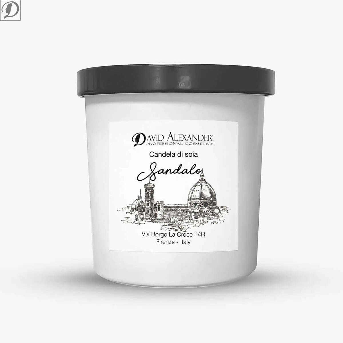CANDELA IN CERA DI SOIA SANDALO - david alexander skin lab