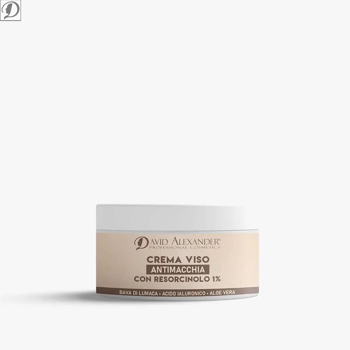 Crema Viso Antimacchia con Bava di Lumaca 50 ml - Acido Ialuronico e Resorcinolo - David Alexander Professional Cosmetics