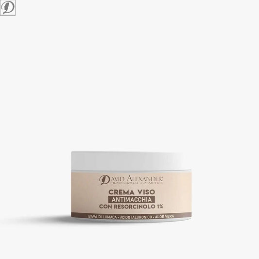 Crema Viso Antimacchia con Bava di Lumaca 50 ml - Acido Ialuronico e Resorcinolo - David Alexander Professional Cosmetics