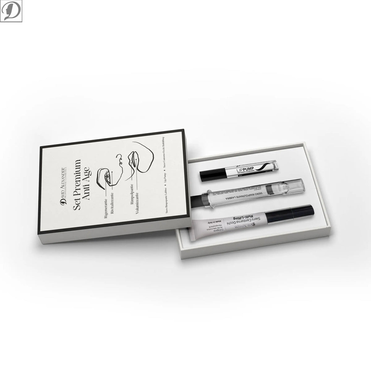 KIT LABBRA E SIERO CONTORNO OCCHI MASSAGIANTE - david alexander skin lab
