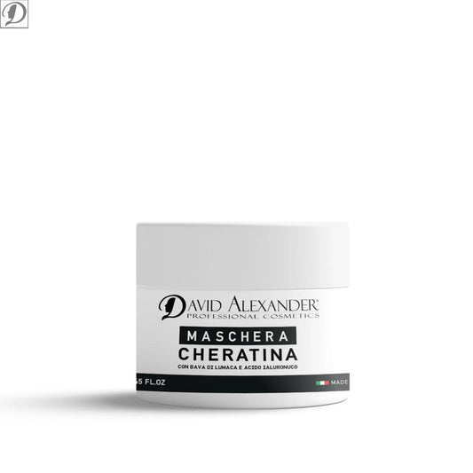Maschera Capelli Cheratina e Acido Ialuronico 250 ml – Ristrutturante, Idratante, Professionale - David Alexander Professional Cosmetics