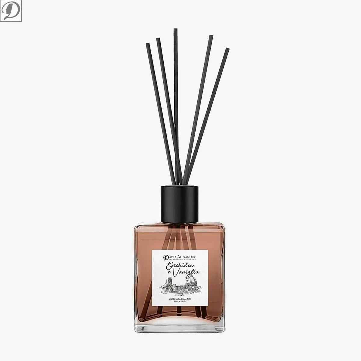 Profumatore per Ambiente Orchidea e Vaniglia – Fragranza Dolce e Floreale con Bastoncini in Bambù