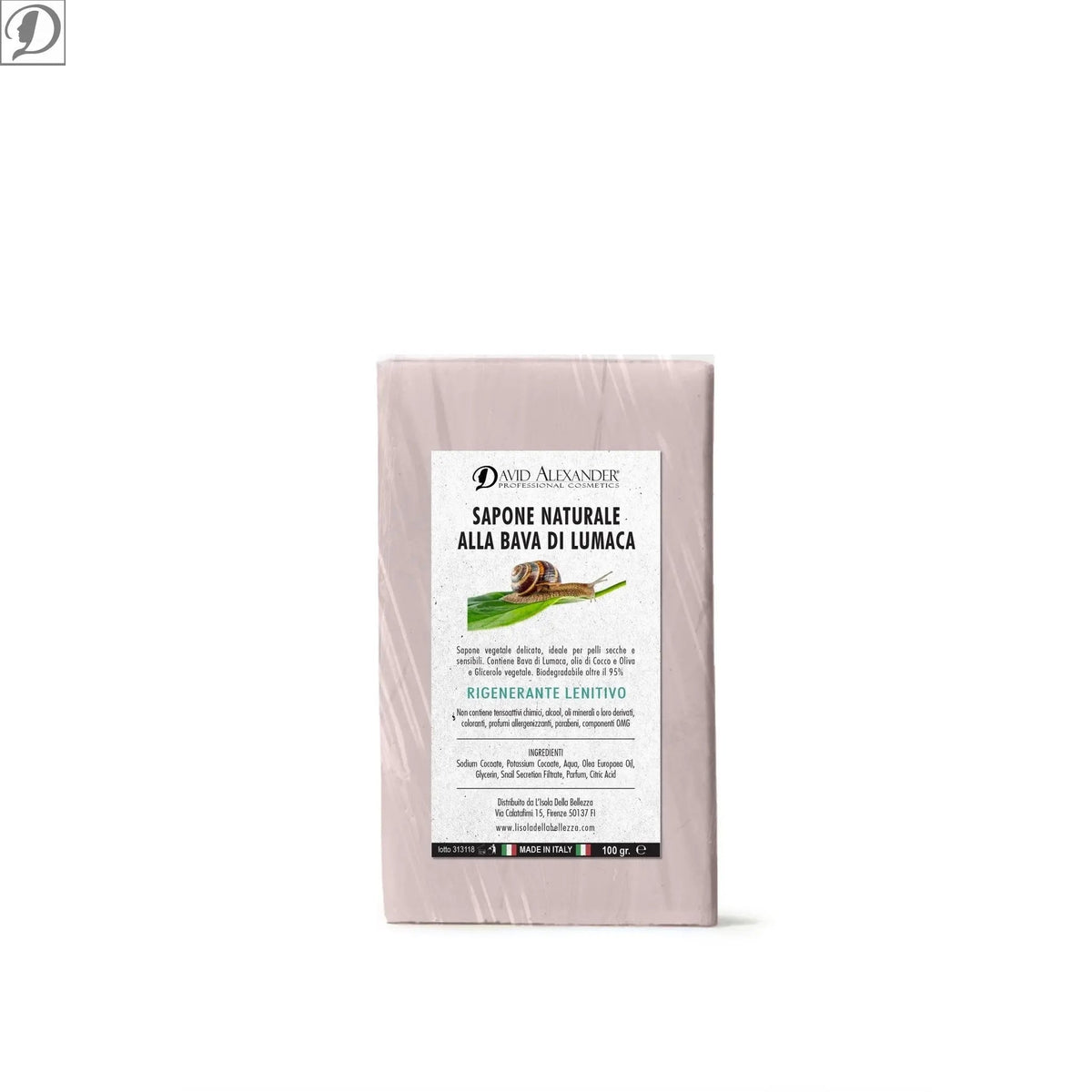 SAPONE VEGETALE ALLA BAVA DI LUMACA - david alexander skin lab