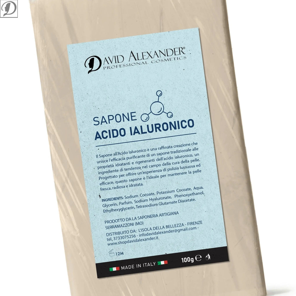 SAPONE VEGETALE ALL'ACIDO IALURONICO - david alexander skin lab