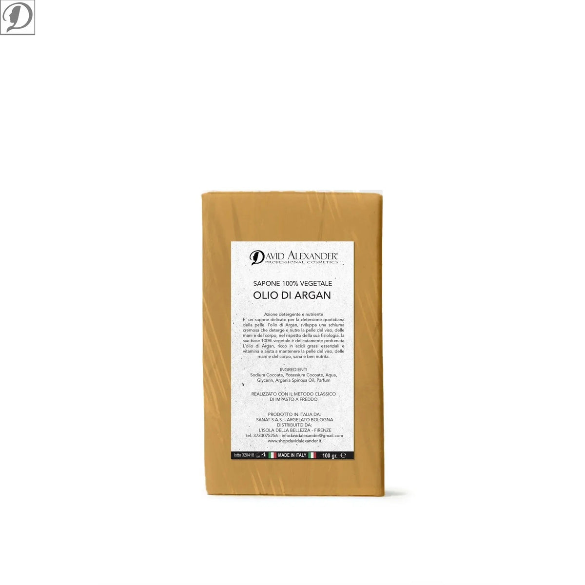 SAPONE VEGETALE ALL'OLIO DI ARGAN - david alexander skin lab