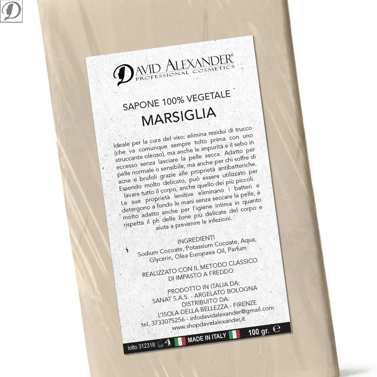 SAPONE VEGETALE MARSIGLIA - david alexander skin lab