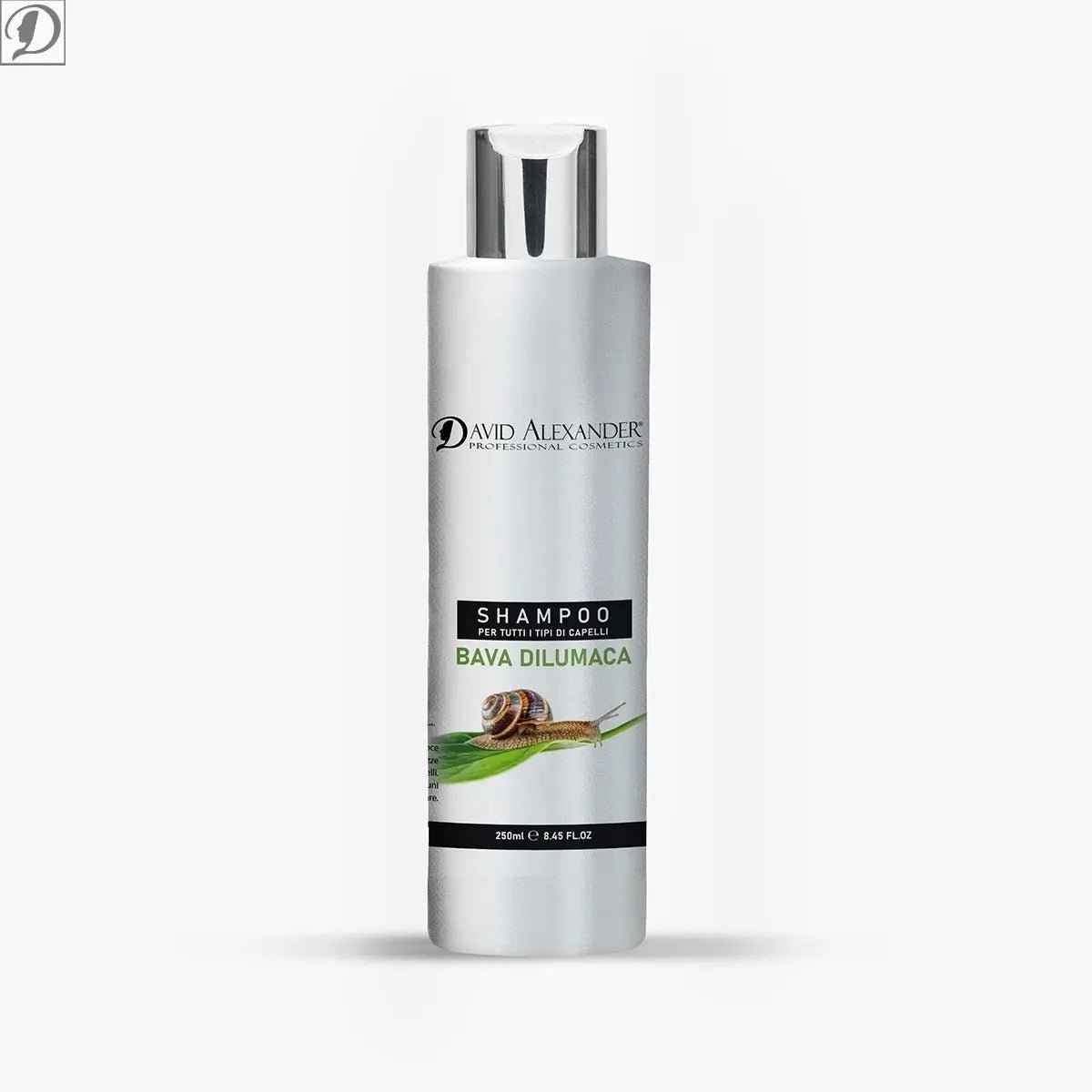 Shampoo alla Bava di Lumaca e Acido Ialuronico 250 ml – Capelli Morbidi, Idratati e Rigenerati - David Alexander Professional Cosmetics